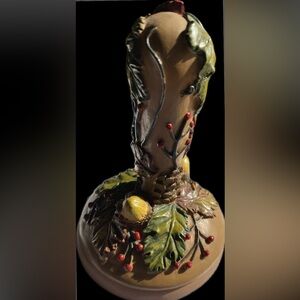 SHAKER HEARTH Oak Maple Leaf Fall Autumn Leaves Terra Cotta Cookie Press Stamp